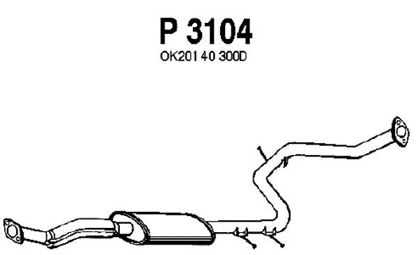 Centre Muffler (P3104)