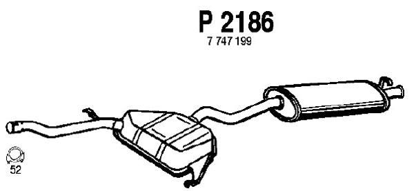 Rear Muffler (P2186)