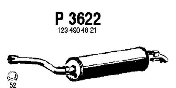Rear Muffler (P3622)