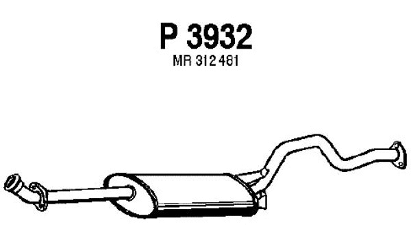 Centre Muffler (P3932)