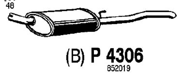 Rear Muffler (P4306)