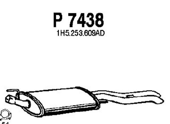 Rear Muffler (P7438)