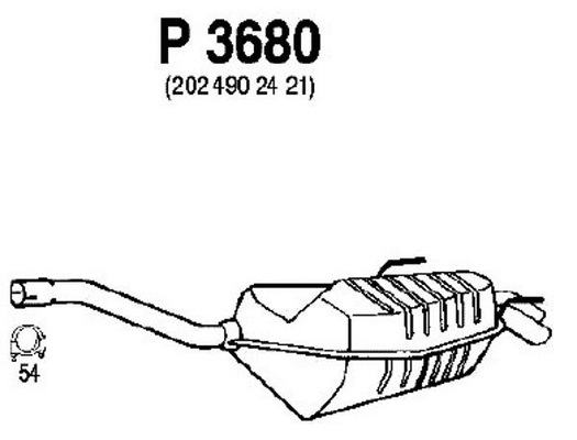 Rear Muffler (P3680)
