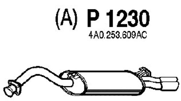 Rear Muffler (P1230)