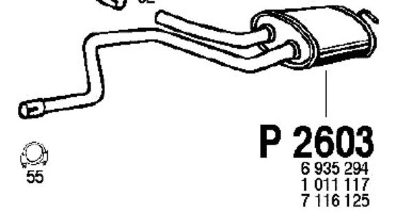 Rear Muffler (P2603)