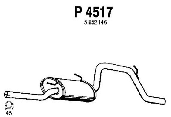 Rear Muffler (P4517)