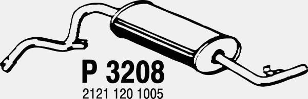 Rear Muffler (P3208)