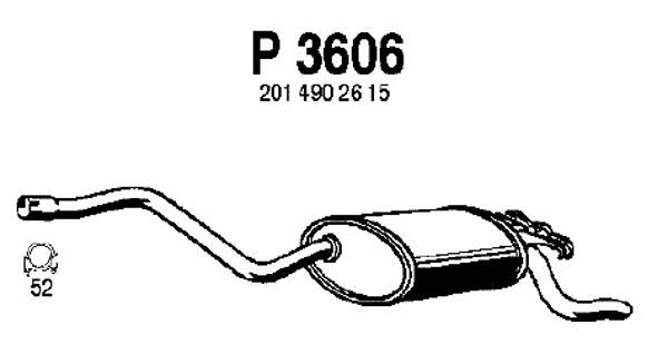 Rear Muffler (P3606)