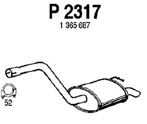 Rear Muffler (P2317)