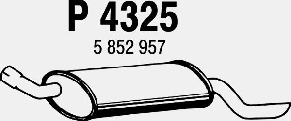 Rear Muffler (P4325)