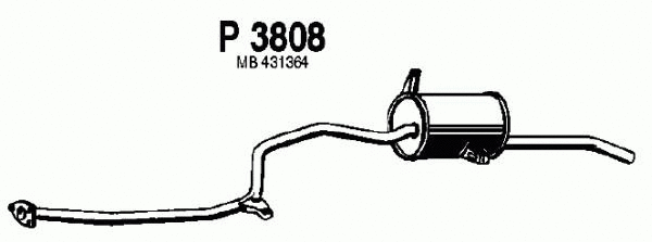 Rear Muffler (P3808)