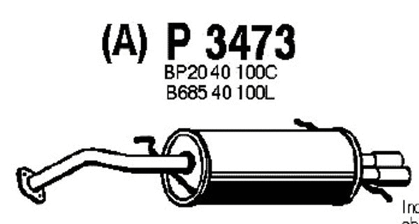 Rear Muffler (P3473)