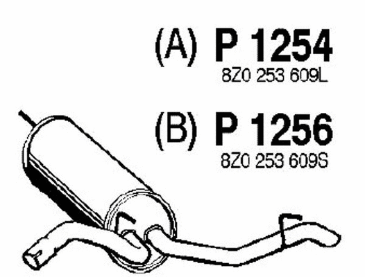 Rear Muffler (P1254)
