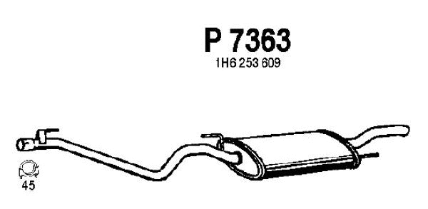 Rear Muffler (P7363)