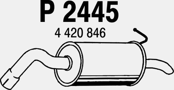Rear Muffler (P2445)