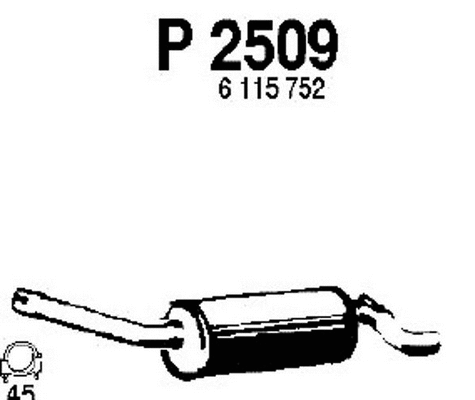 Rear Muffler (P2509)