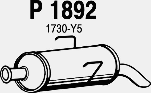 Rear Muffler (P1892)