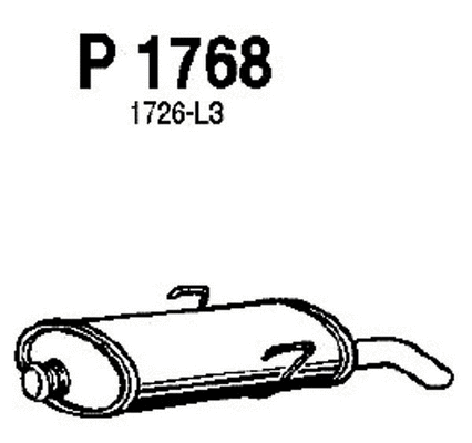 Rear Muffler (P1768)