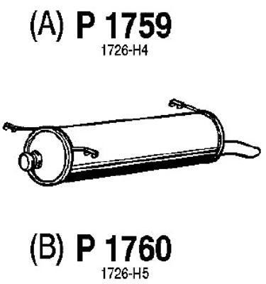 Rear Muffler (P1759)
