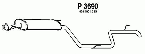 Rear Muffler (P3690)