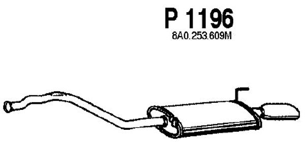 Rear Muffler (P1196)