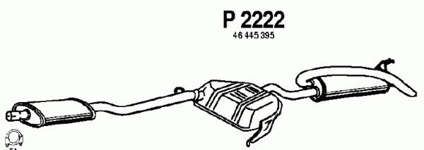 Rear Muffler (P2222)