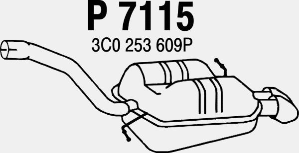 Rear Muffler (P7115)