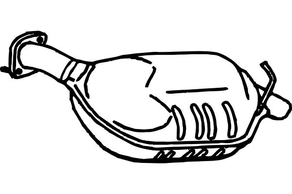 Rear Muffler (P3486)