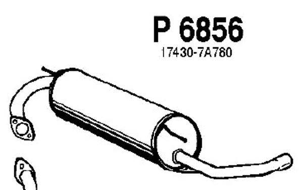 Rear Muffler (P6856)