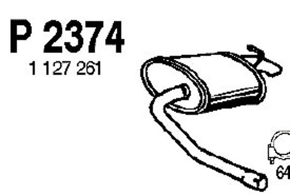 Rear Muffler (P2374)