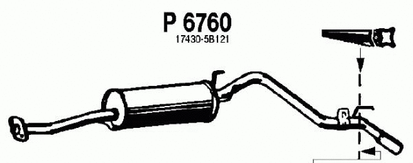 Rear Muffler (P6760)