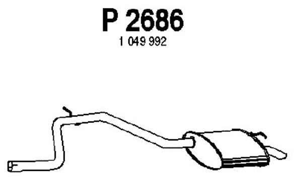 Rear Muffler (P2686)