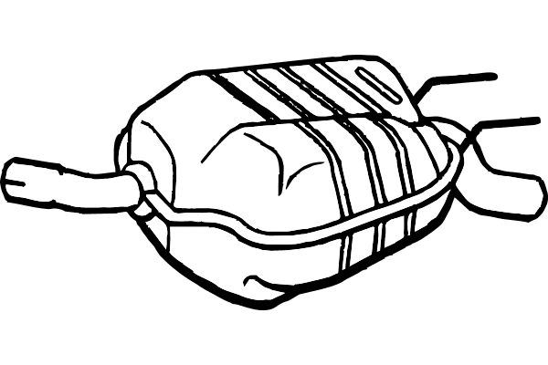 Rear Muffler (P1026)