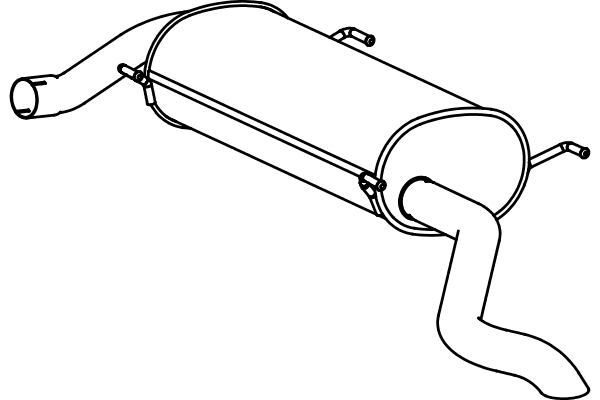 Rear Muffler (P2250)