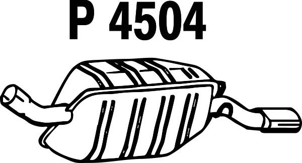 Rear Muffler (P4504)
