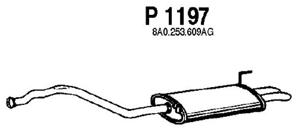 Rear Muffler (P1197)