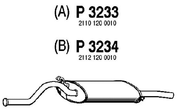 Rear Muffler (P3233)