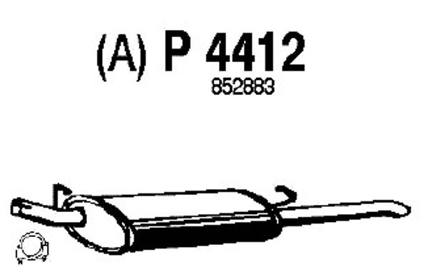 Rear Muffler (P4412)