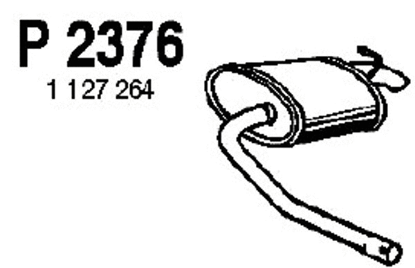 Rear Muffler (P2376)
