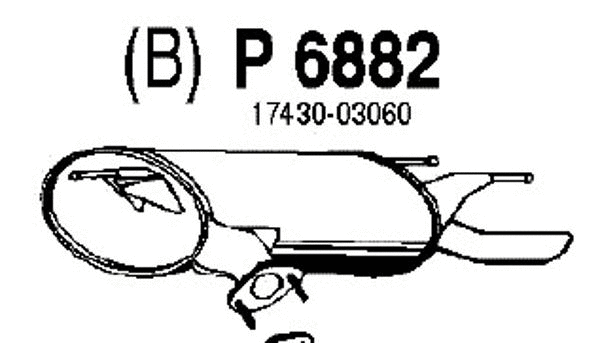 Rear Muffler (P6882)