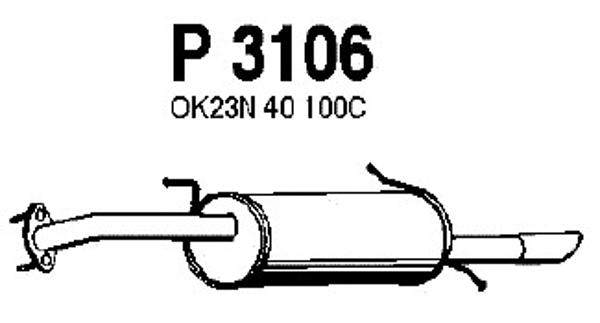 Rear Muffler (P3106)