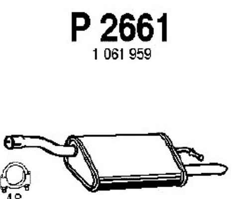 Rear Muffler (P2661)