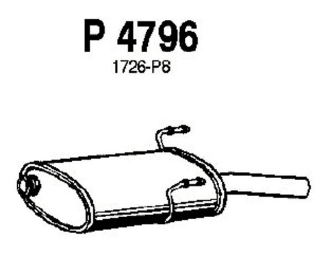 Rear Muffler (P4796)
