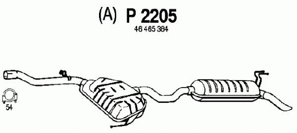 Rear Muffler (P2205)