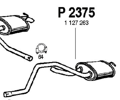 Rear Muffler (P2375)