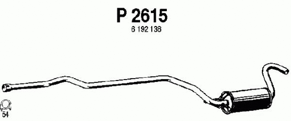 Centre Muffler (P2615)