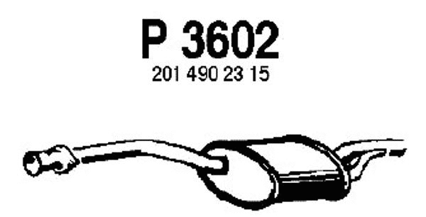 Centre Muffler (P3602)