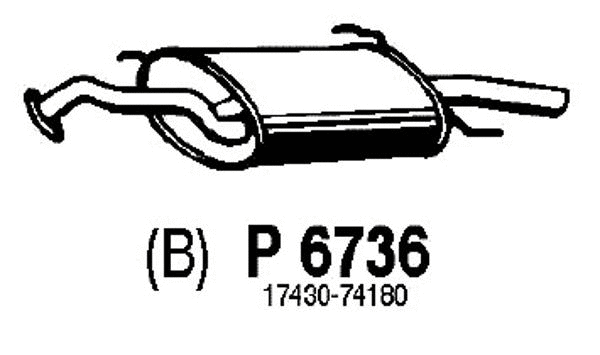Rear Muffler (P6736)