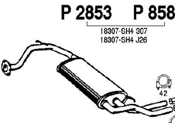 Rear Muffler (P2853)
