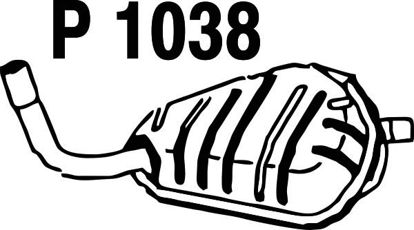 Rear Muffler (P1038)